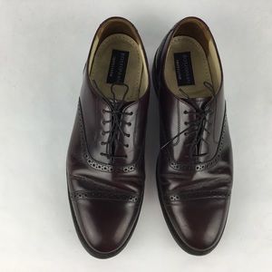 Men Dress Shoes Oxford Burgundy Cap Toe Size 11